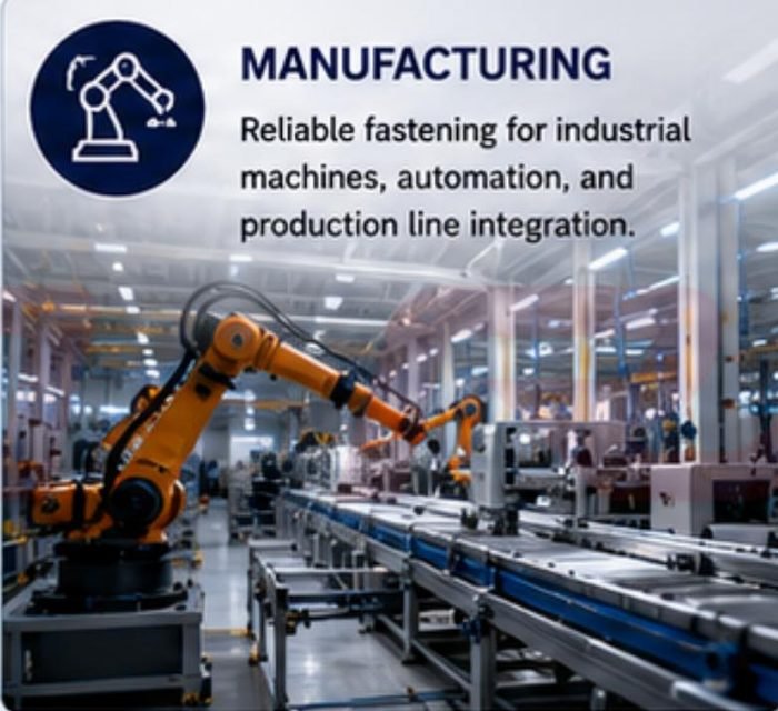 Manufacturing industry fastening