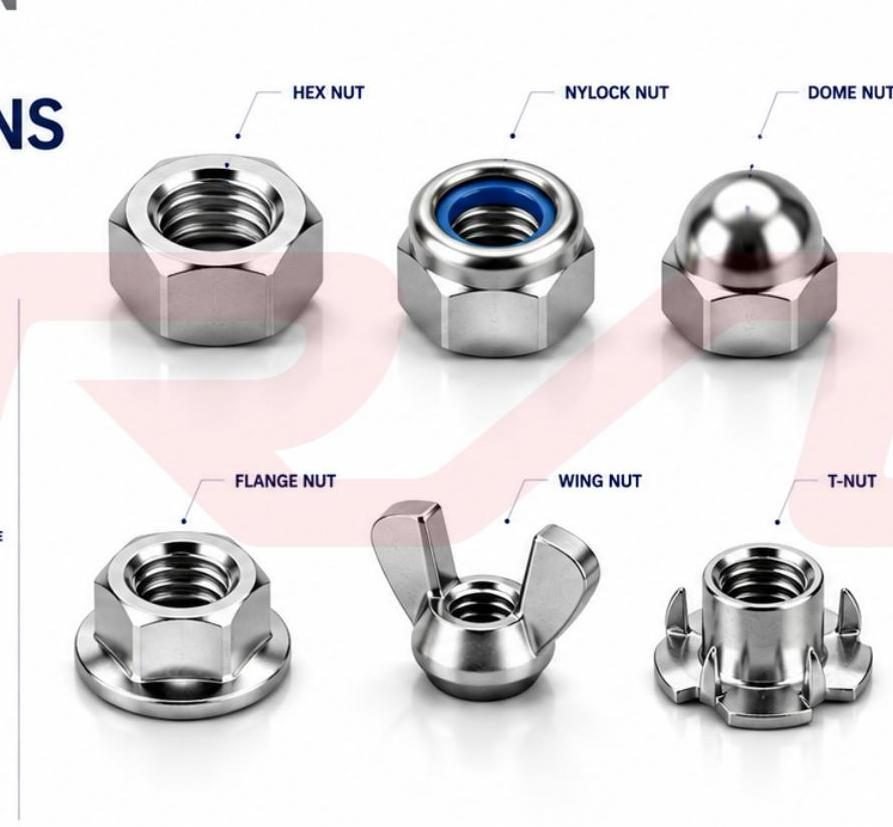 Nut types diagram